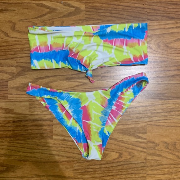 Zaful tye dye strapless bikini - Picture 1 of 2